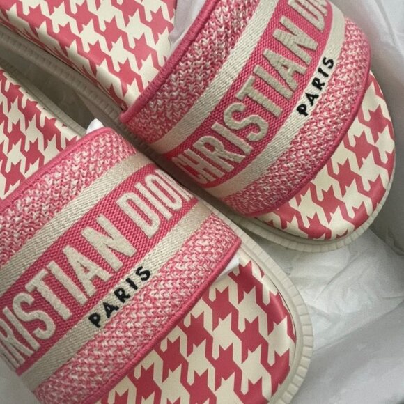 NIB Christian Dior Dway Slides Peony Pink - Picture 3 of 3